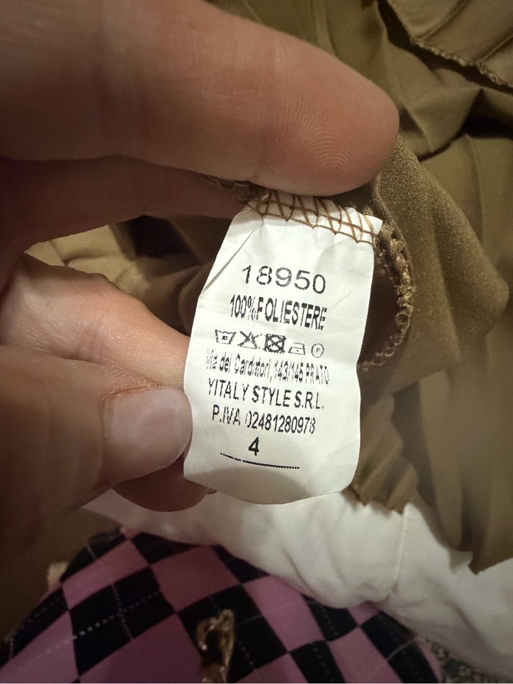 Pleated Satin Slip Dress — Tan - Picture 4 of 5